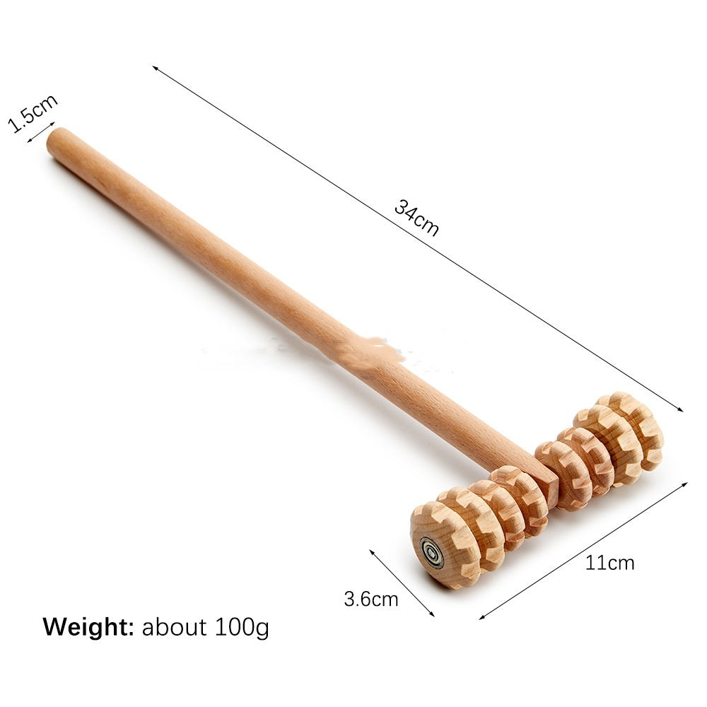 Wooden Massage Roller Suit Multifunctional Natural Massager For Men And Women