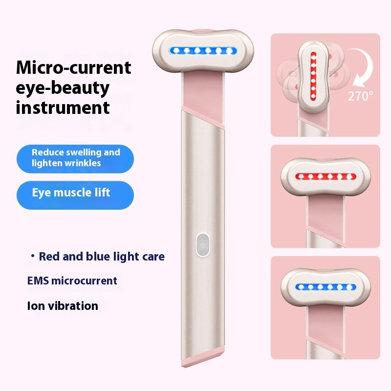 Reduce Eye Fatigue with Light Therapy Massager. LED Eye Massager with Warm Therapy and 4 Light Modes.