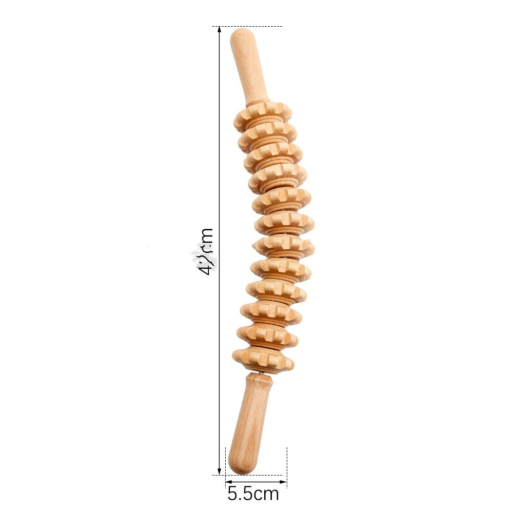 Wooden Massage Roller Suit Multifunctional Natural Massager For Men And Women