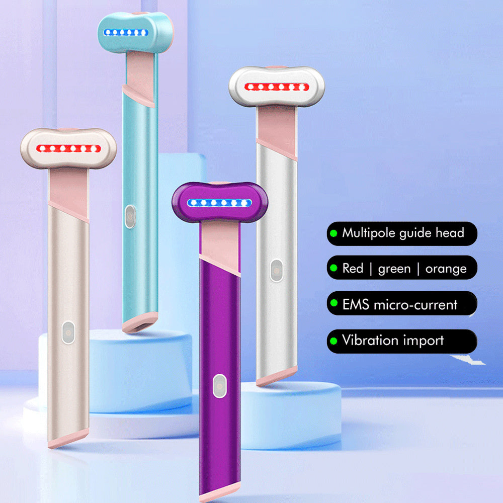 Reduce Eye Fatigue with Light Therapy Massager. LED Eye Massager with Warm Therapy and 4 Light Modes.