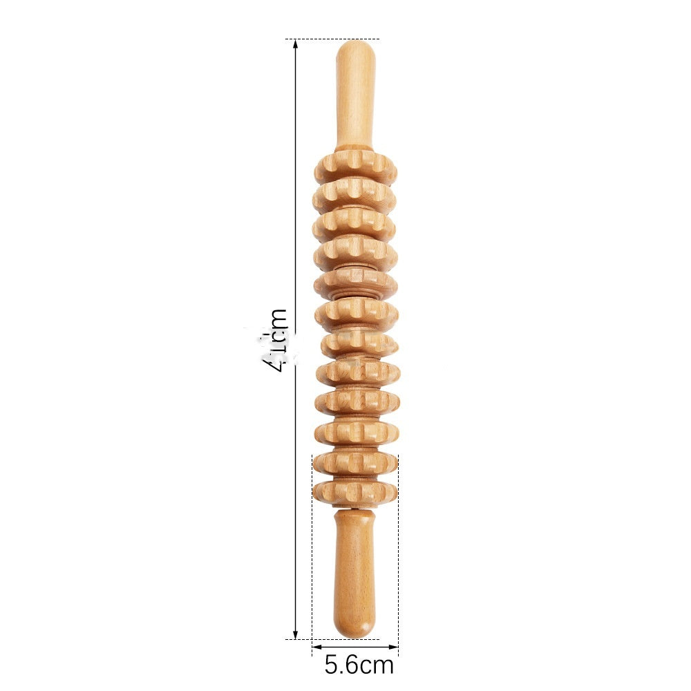 Wooden Massage Roller Suit Multifunctional Natural Massager For Men And Women