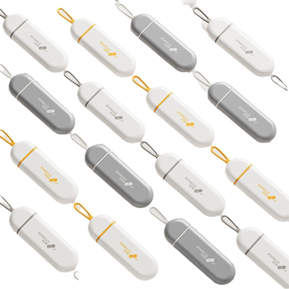 Portable Small Pill Case Tablets Storage Box Mini Small Sized Portable Medicine Pills Compartment Split Storaging Box